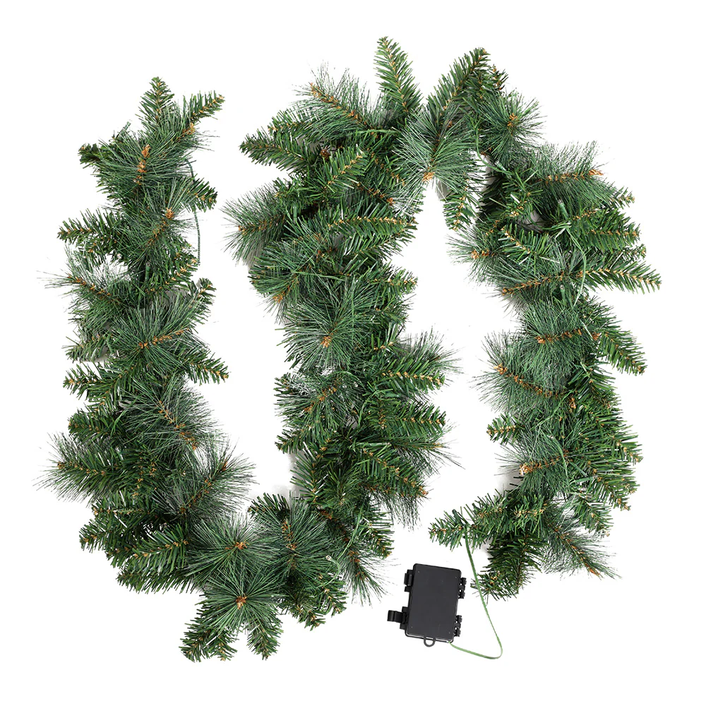 1.8m Christmas Garland with LED lights Party Xmas Decorations - Nurns