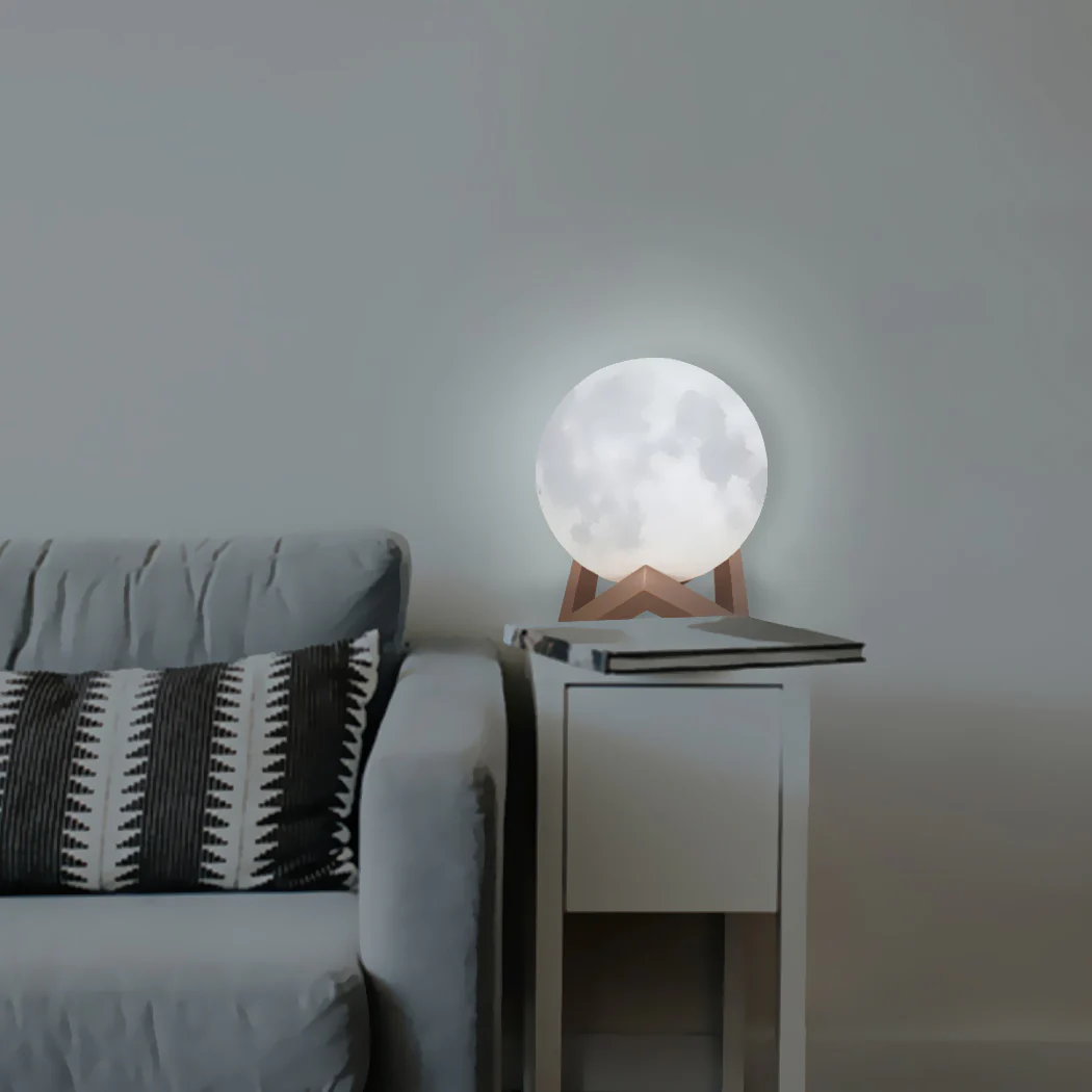 3D Magical Moon Lamp USB LED Night Light Moonlight Touch Sensor 15cm Diameter - Nurns