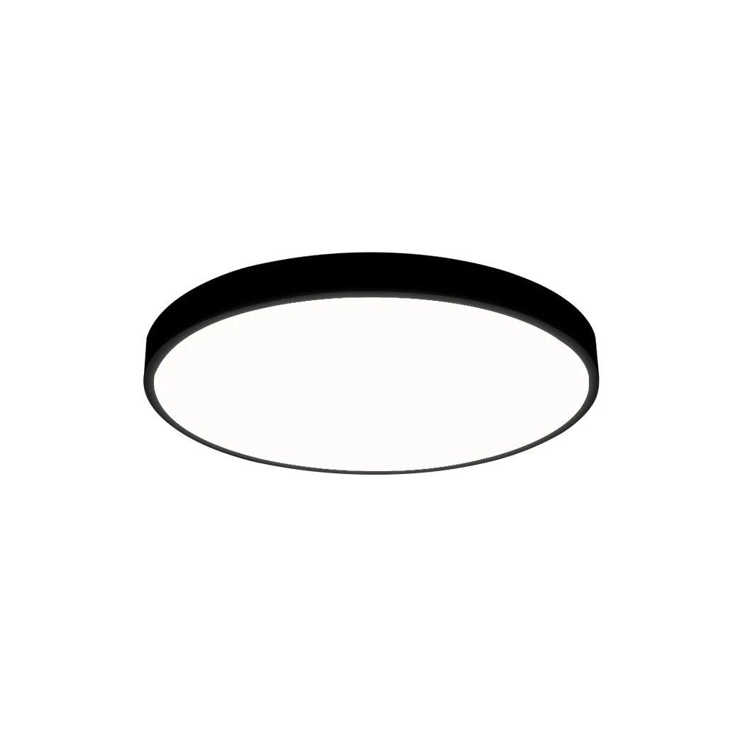 3-Colour Ultra-Thin 5cm Led Ceiling Light Modern Surface Mount 60W - Black - Nurns