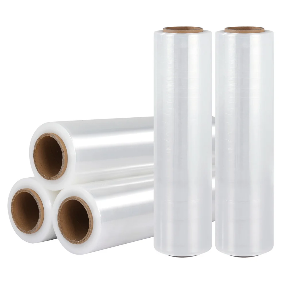 500mm x 400m Stretch Film Pallet Shrink Wrap 5 Rolls Package Use Plastic Clear - Nurns