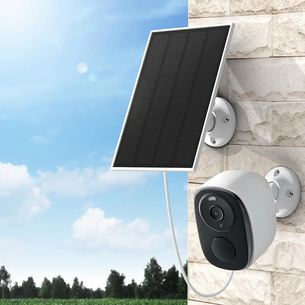3MP Solar Security Camera - White - Nurns