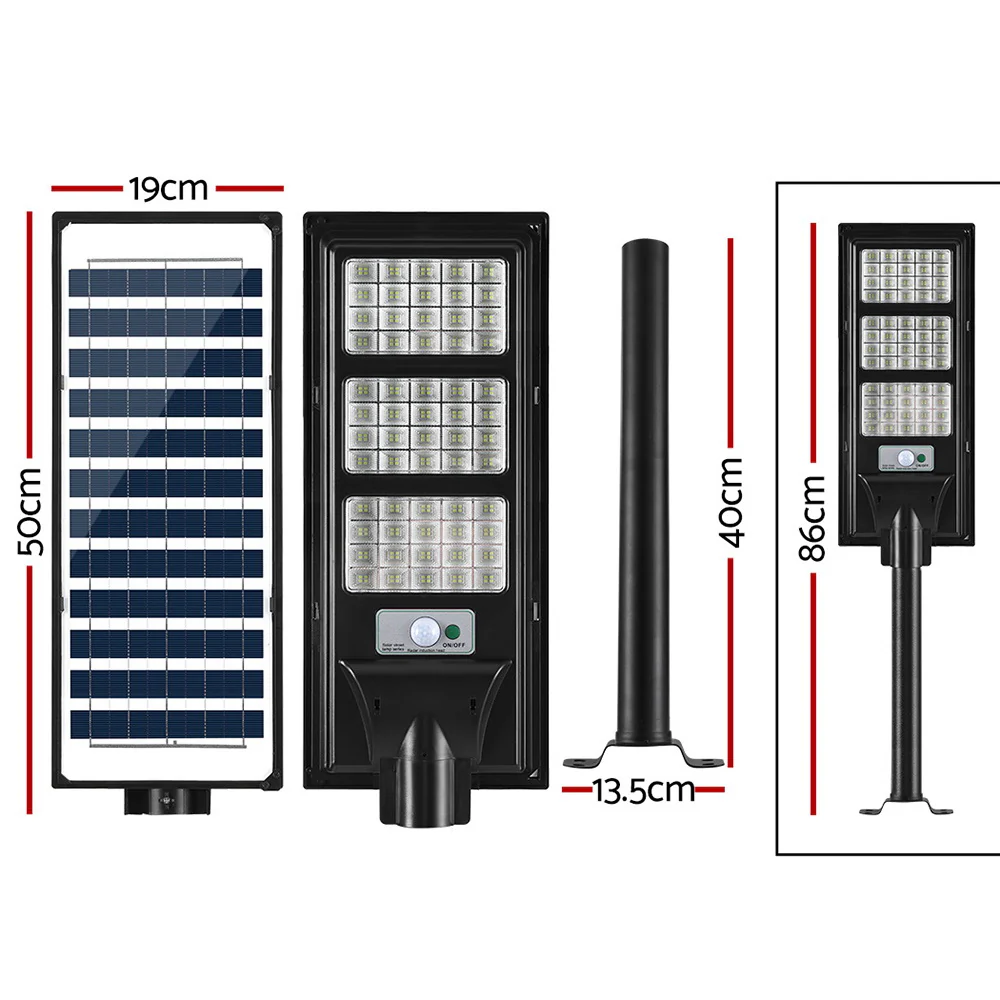 240 LED Solar Street Light Flood Motion Sensor Remote - Nurns