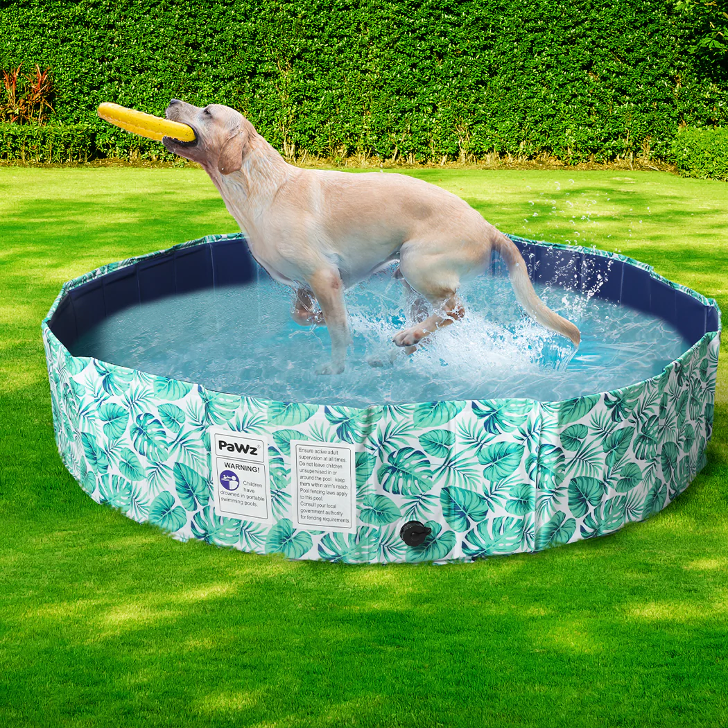 120cm Pet Dog Swimming Pool Cat Portable BathTub Kid Shower Washing Folding - Nurns