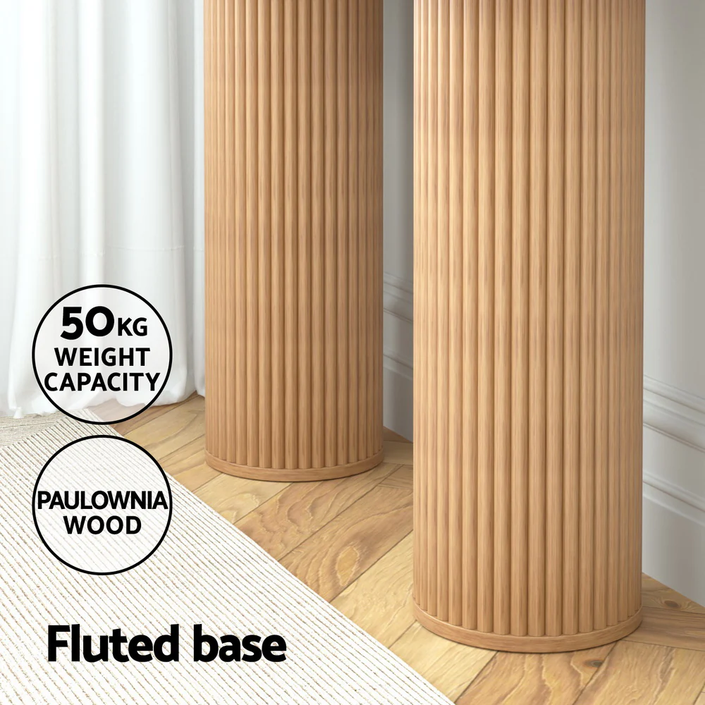 115cm Console Table Oval - Pine - Nurns