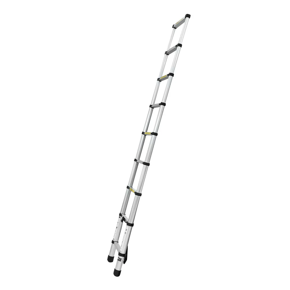 2.6M Telescopic Ladder Aluminium Extension Extendable Steps Adjustable Height - Nurns