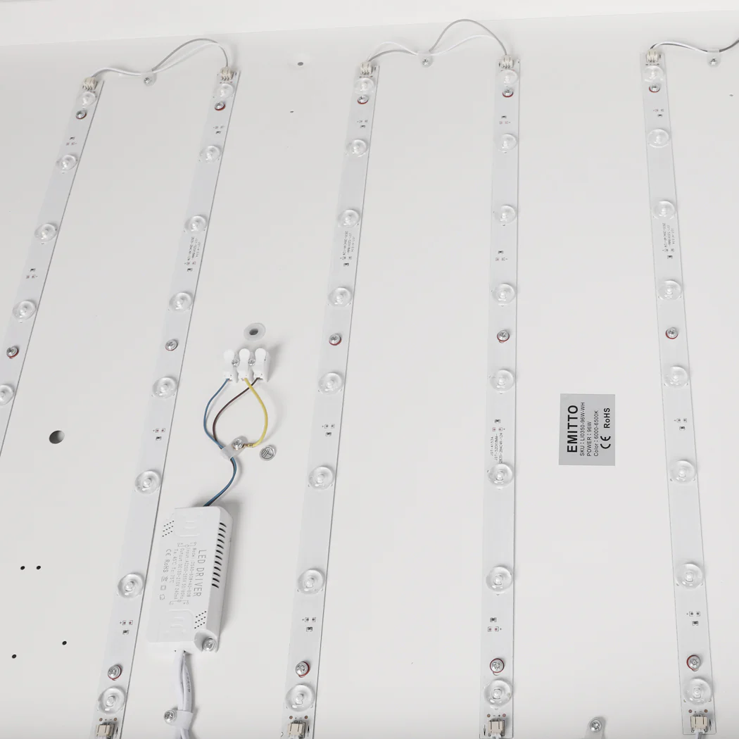 3-Colour Ultra-Thin 5cm Led Ceiling Light Modern Surface Mount 192W - White - Nurns