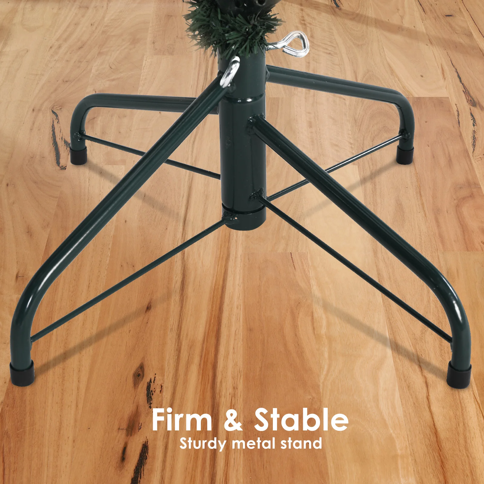 4ft 1.2m 390 Tips Snowy Christmas Tree Xmas Pine Cones + Bauble Balls Green - Nurns