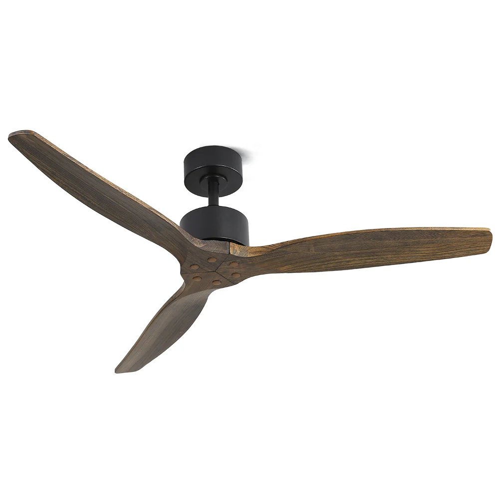 52'' Ceiling Fan With Remote Control Fans 3 Wooden Blades Timer 1300mm - Nurns
