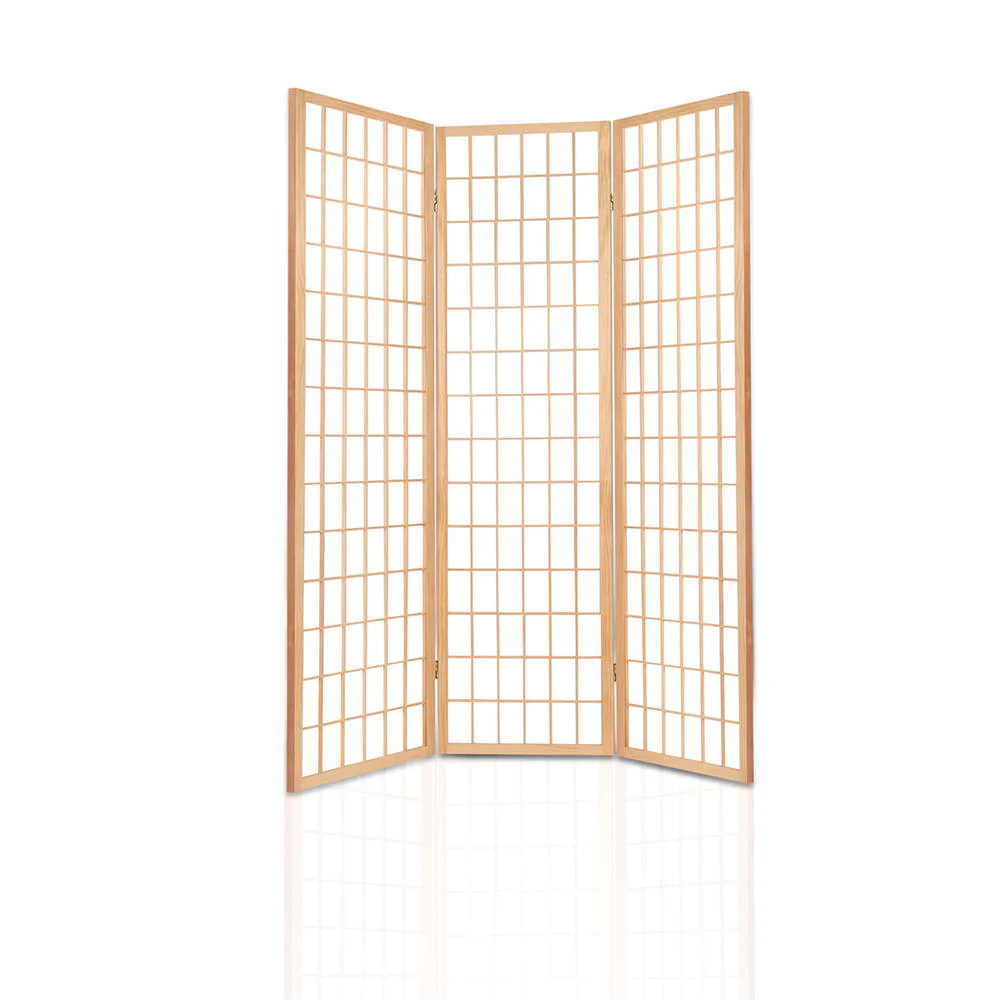 3 Panel Room Divider Screen 131x179cm - Natural - Nurns