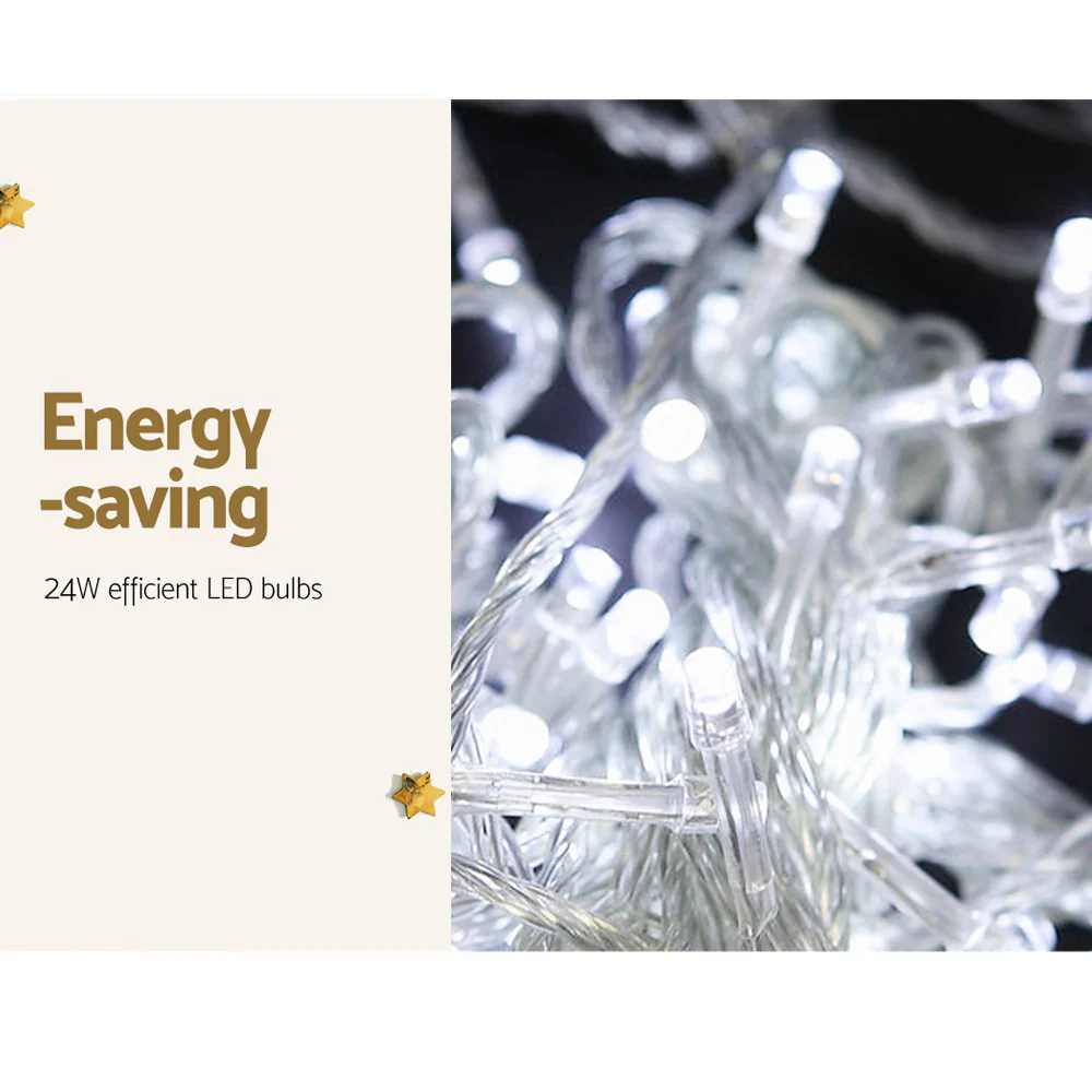 100M Christmas Lights String Light 500 LED - Cool White - Nurns