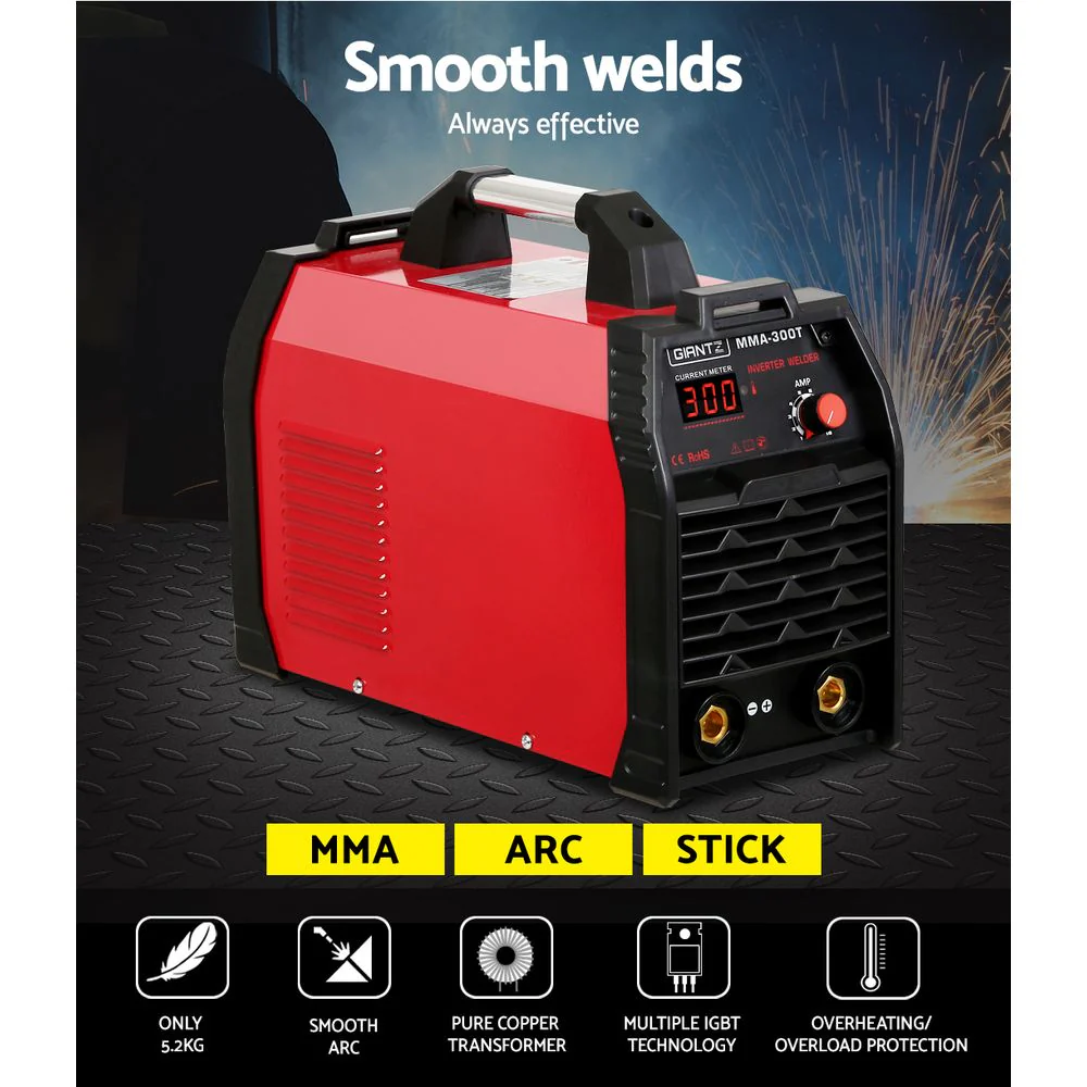 300Amp Inverter Welder MMA ARC iGBT DC Gas Welding Machine Stick Portable - Nurns