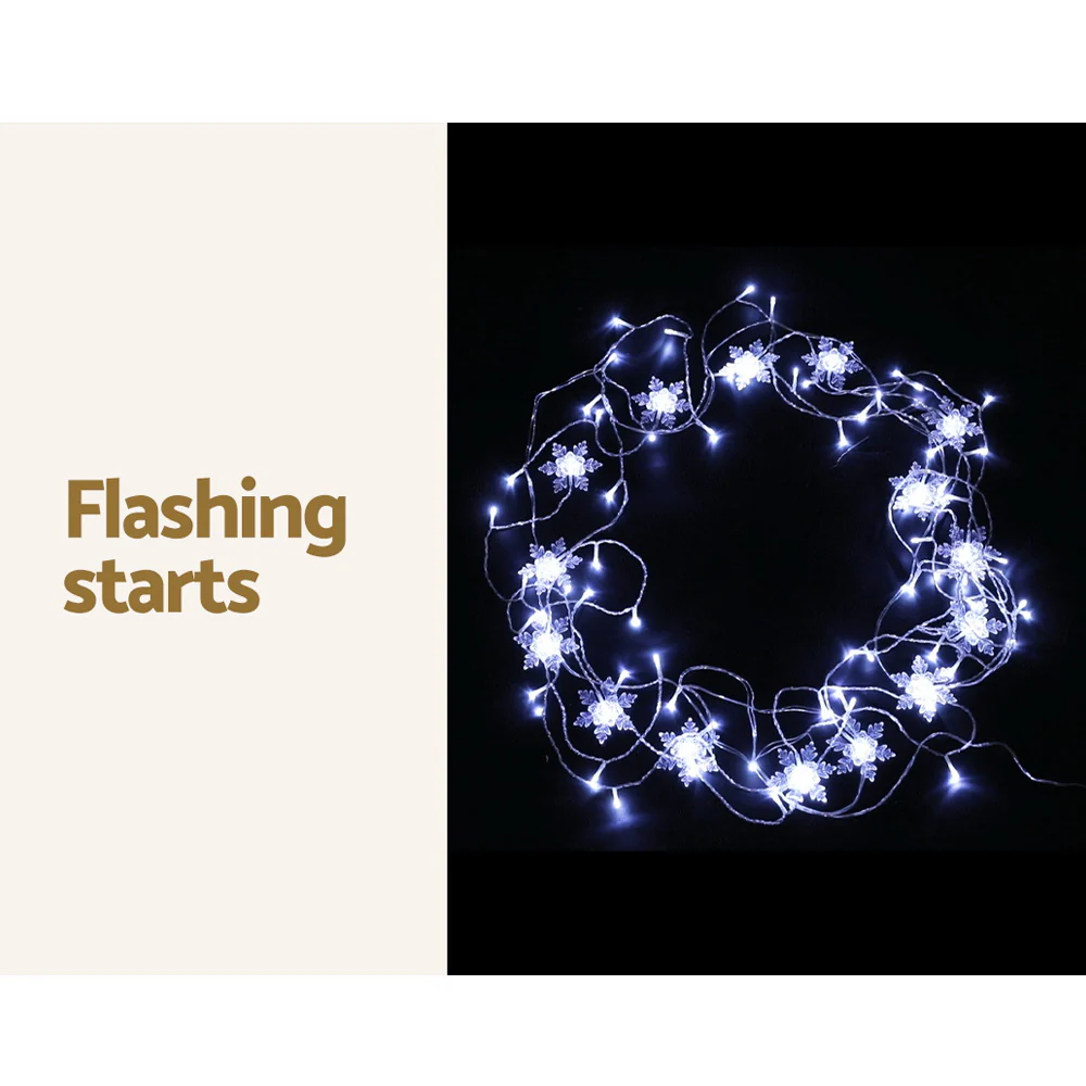 3M Christmas Icicle Lights String Lights 80 LED Solar Powered - Nurns