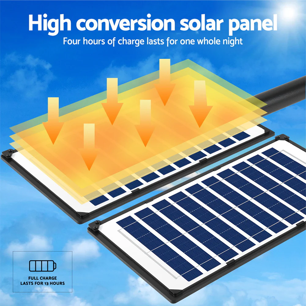 160 LED Solar Street Light Flood Motion Sensor Remote - Nurns