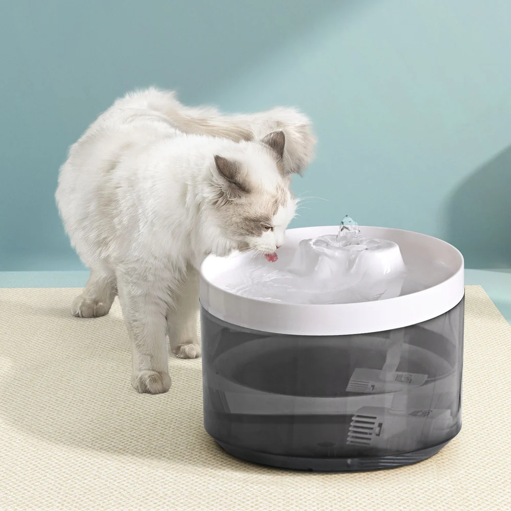 2.2L Pet Water Fountain Feeder Dispenser Filter Dog Cat Drinking Automatic - Nurns