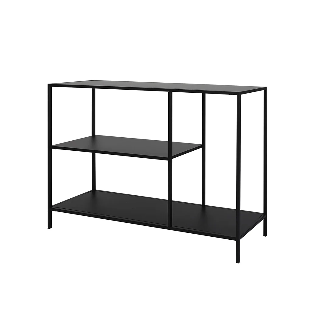 3-Tier Console Table Office Furniture - Black - Nurns