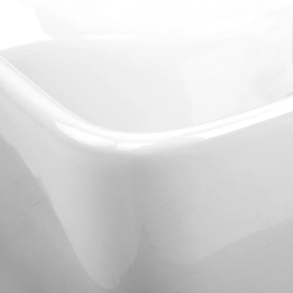 48x38x13.5cm Ceramic Rectangle Sink Bowl - White - Nurns