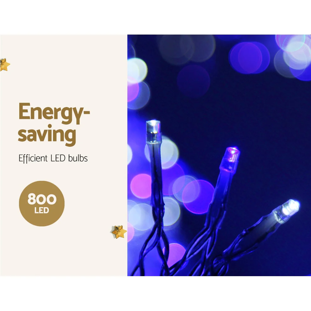 20M Christmas Lights Icicle Light 800 LED - Blue White - Nurns