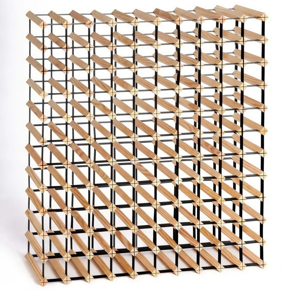 120 Bottle Wine Rack Timber Wooden Storage Wall Racks Organiser Cellar - Nurns