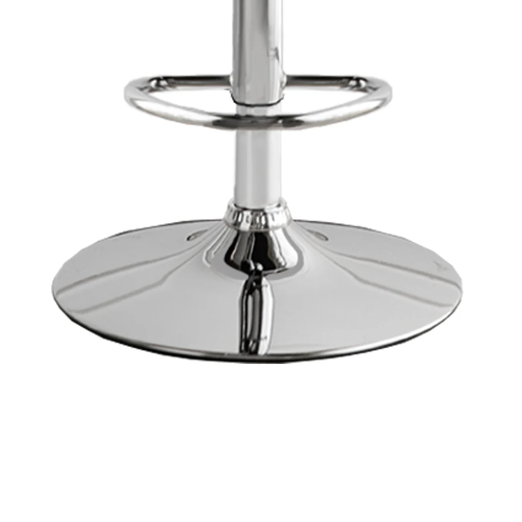 110.5cm Palermo Kitchen Bar Stools Gas Lift Wooden Beech Stool Metal Barstools - Black & Silver - Nurns