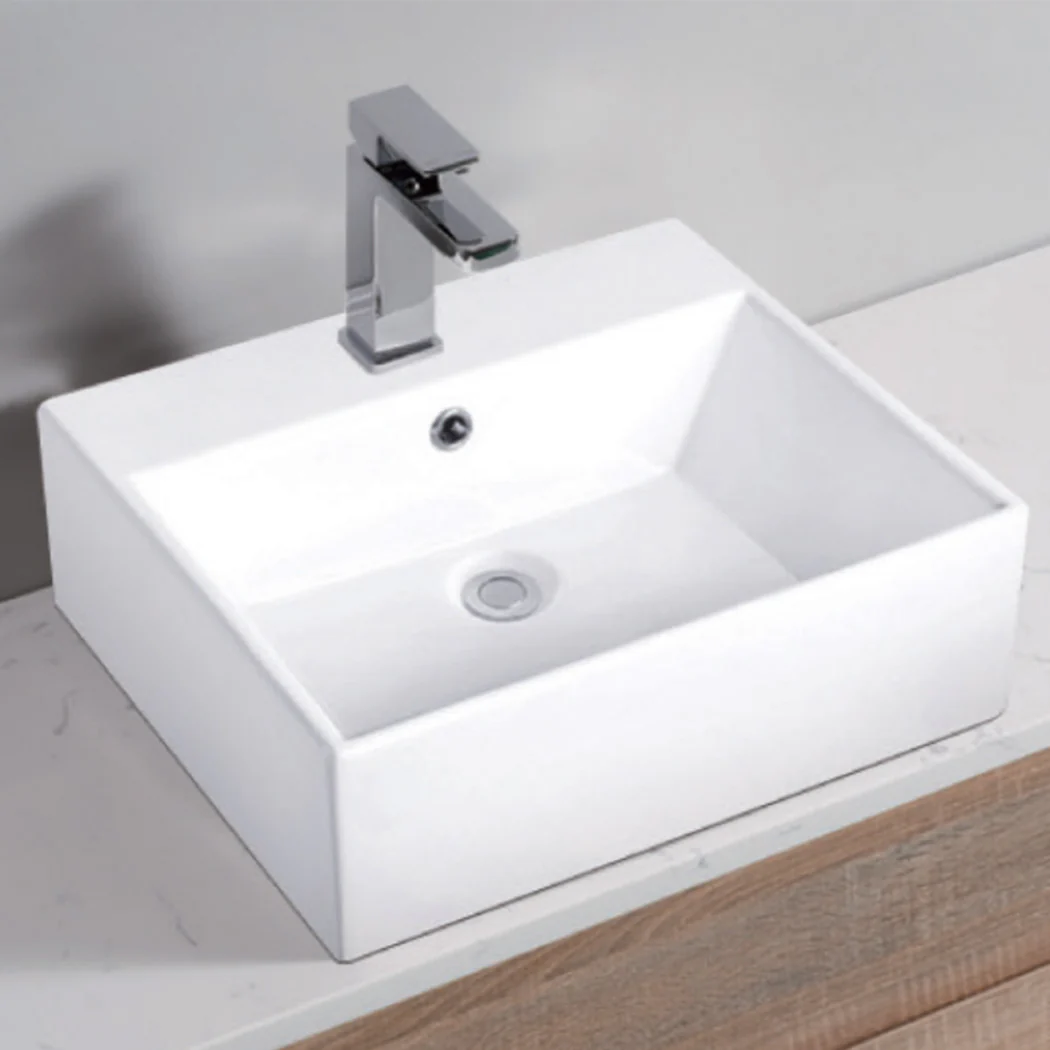 51cm x 43cm Ceramic Basin Bathroom Wash Counter Top Hand Wash Bowl Sink Vanity Above Basins - Nurns