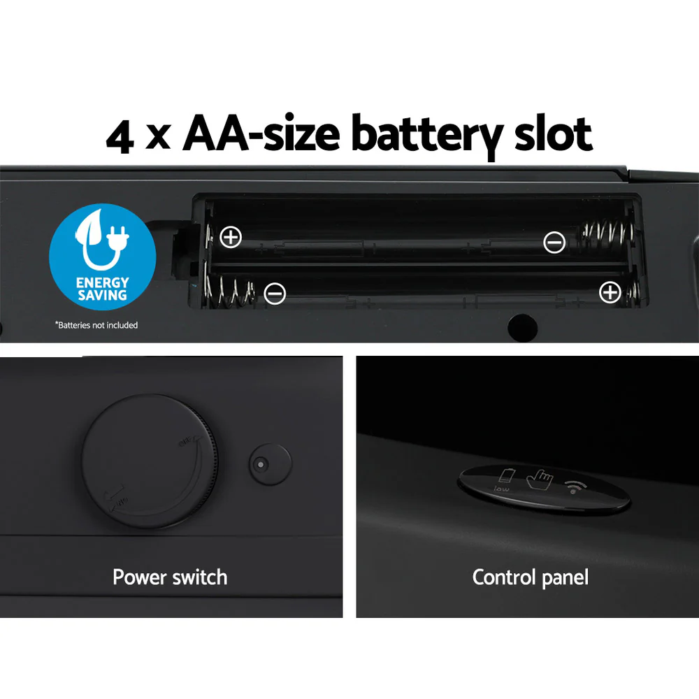 50L Sensor Bin Motion Rubbish Automatic - Black - Nurns