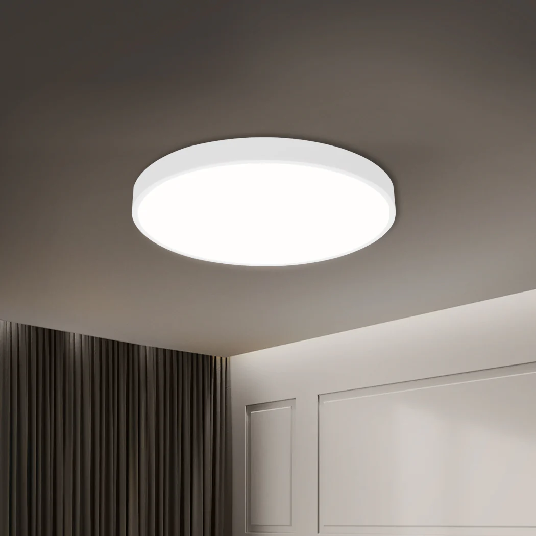 3-Colour Ultra-Thin 5cm Led Ceiling Light Modern Surface Mount 60W - White - Nurns