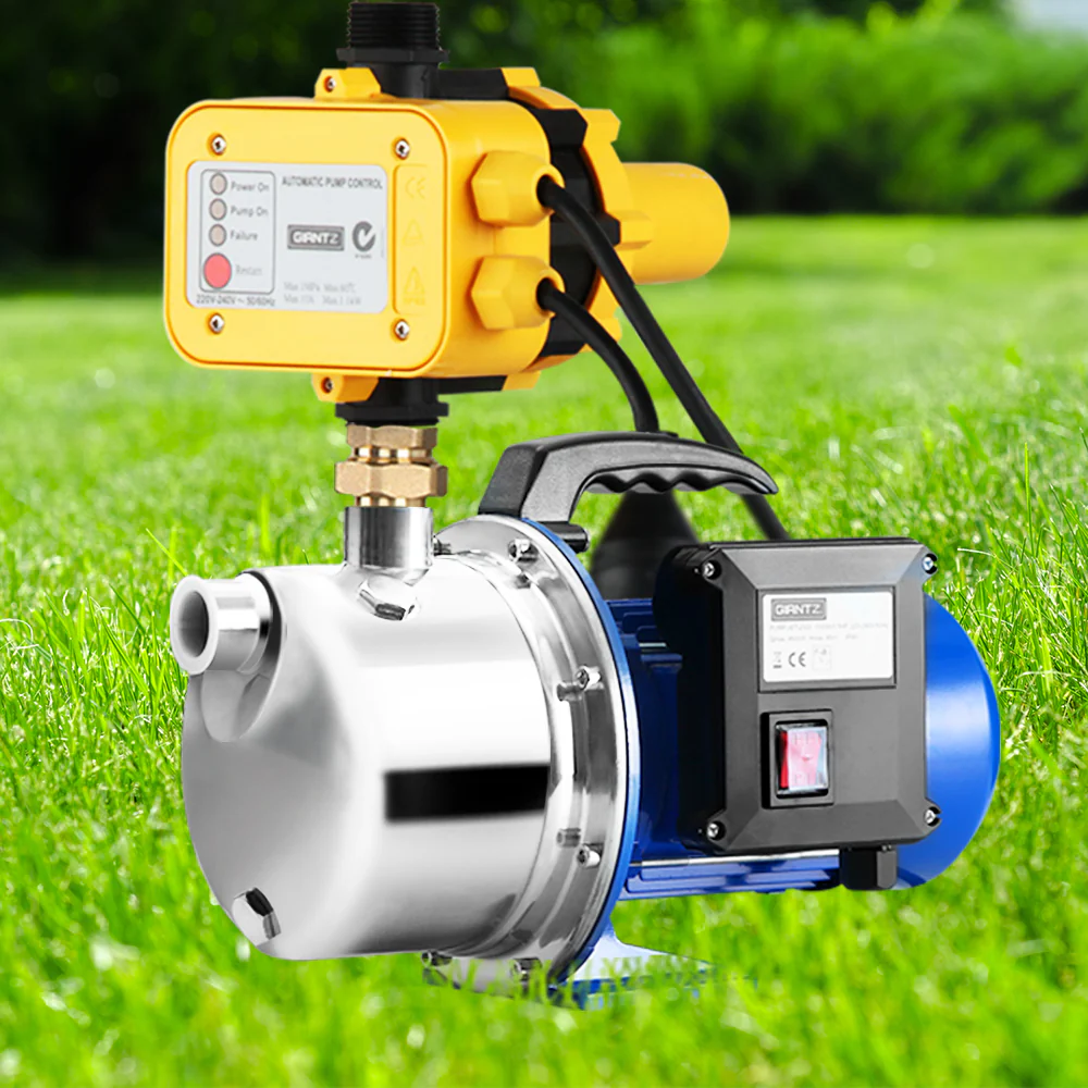 2300W High Pressure Garden Jet Water Pump with Auto Controller - Yellow - Nurns