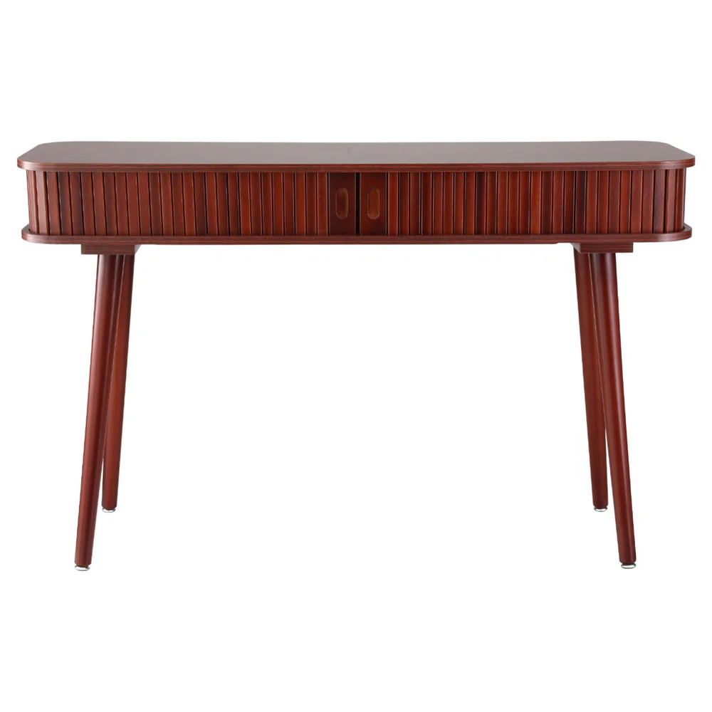 120cm Artiss Console Table 2 Drawers - Walnut - Nurns