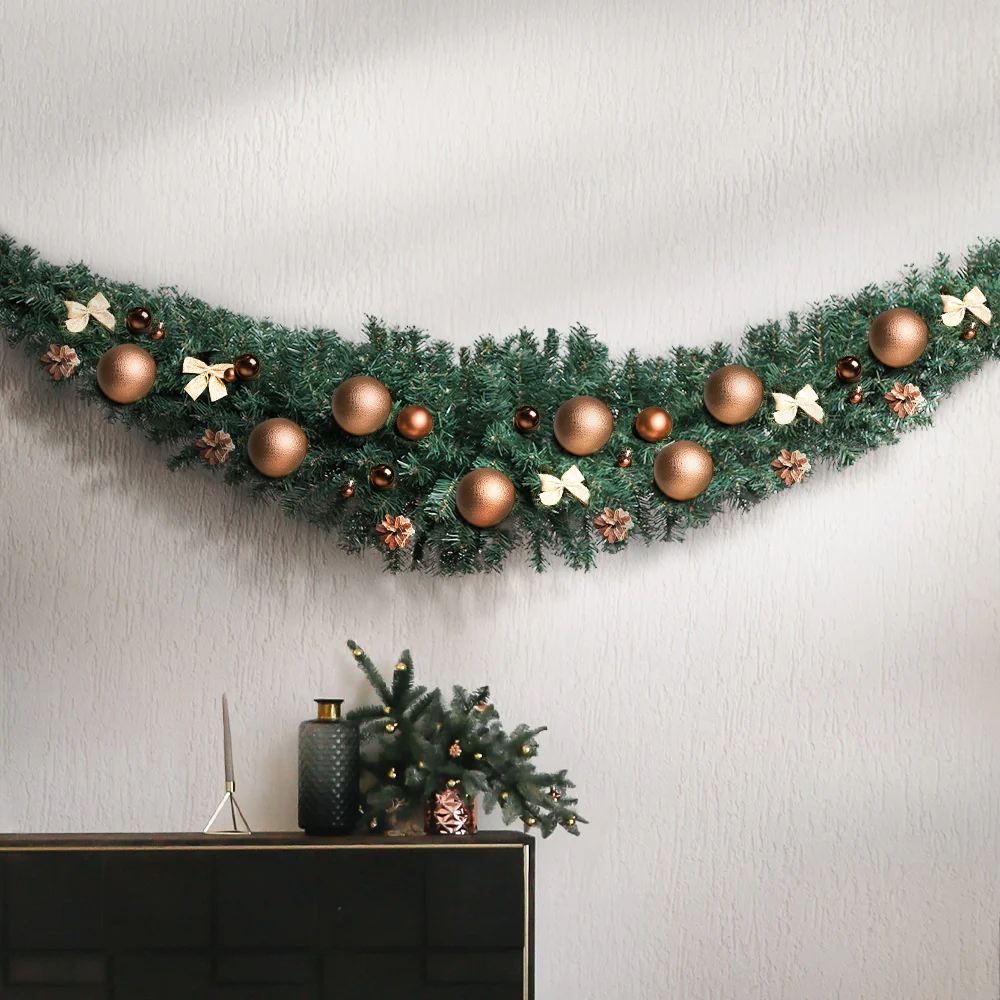 1.8m Christmas Garland Xmas Decorations Green Wedding Party - Nurns