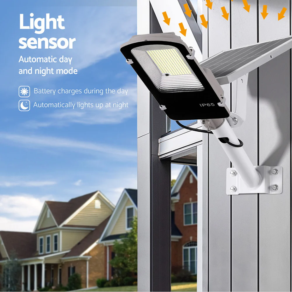 386 LED Solar Street Light Flood Motion Sensor Remote - Nurns