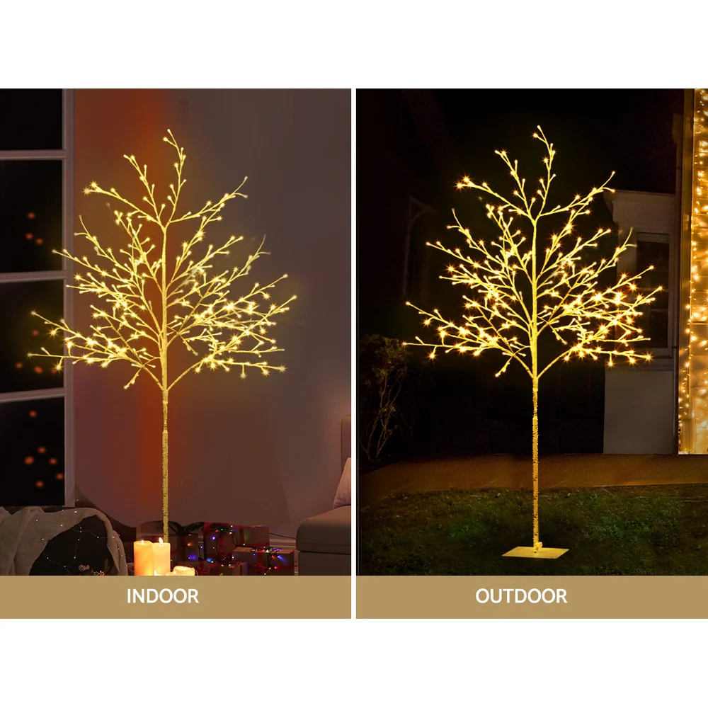 5ft 1.5m 304 LED Christmas Tree Lights Xmas Tree Décor - Warm White - Nurns