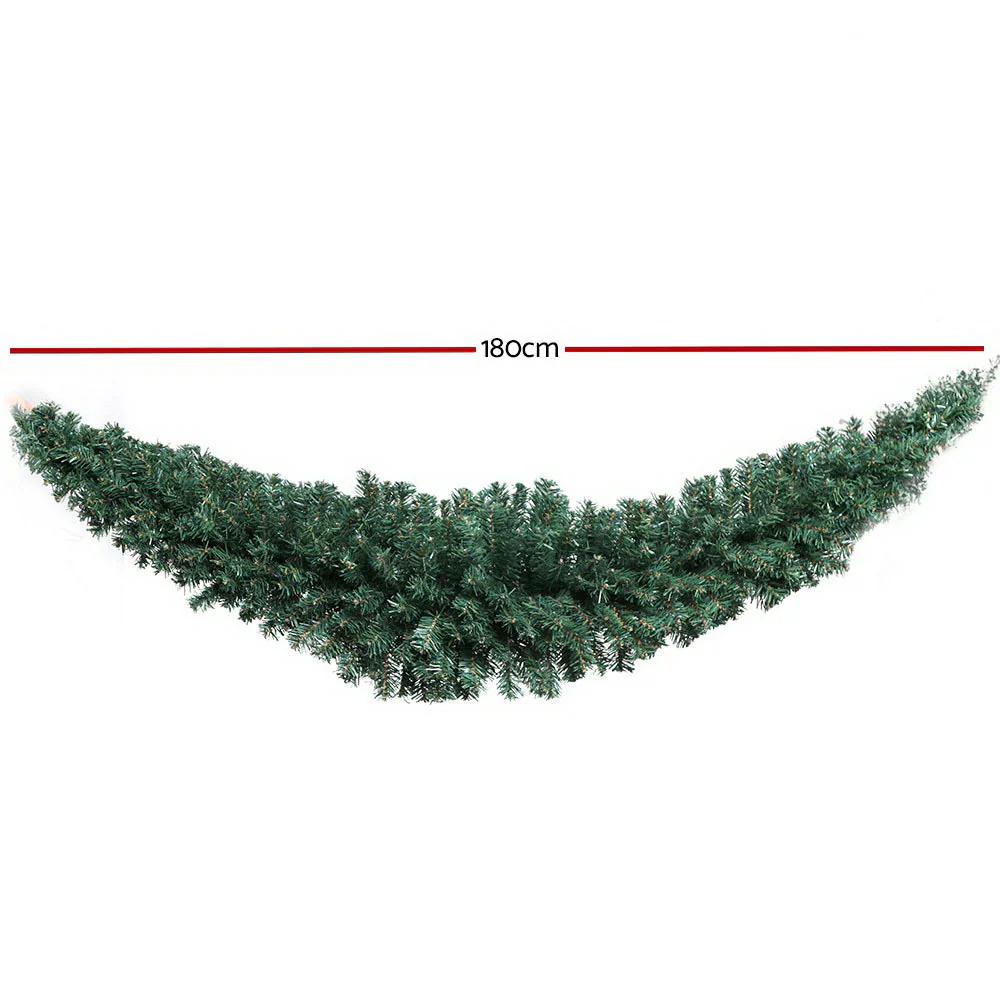 1.8m Christmas Garland Xmas Decorations Green Wedding Party - Nurns