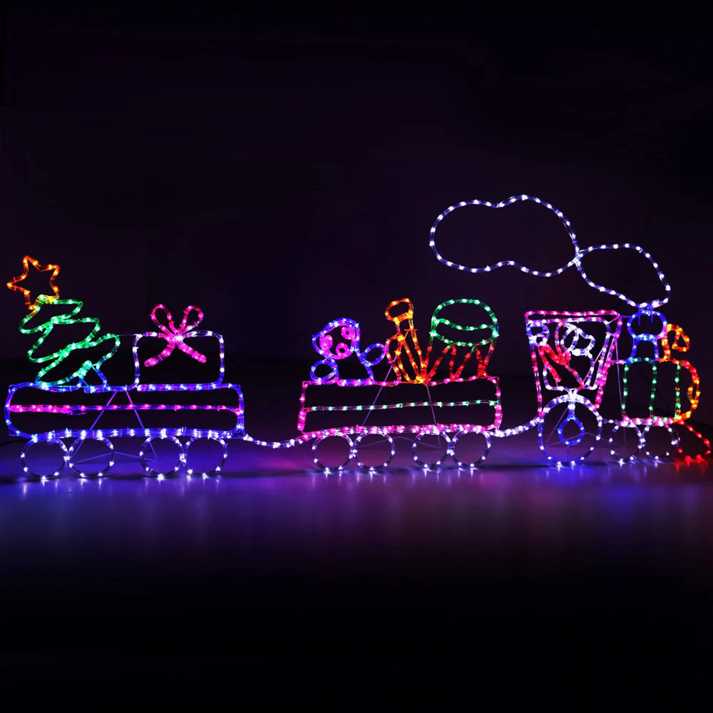 2.1M Christmas Lights 631 LED Train Motif Light Decorations - Nurns