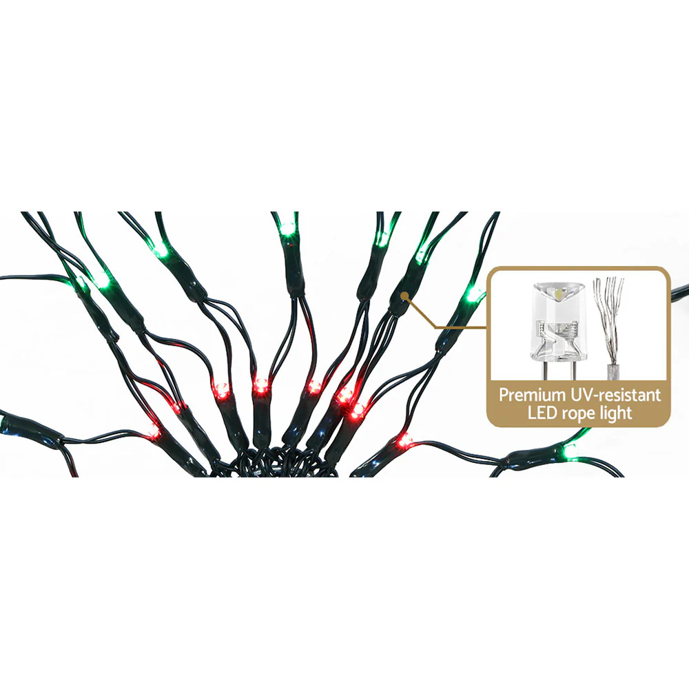 1.3M Christmas Lights 130 LED Snow Motif Light Decorations - Nurns