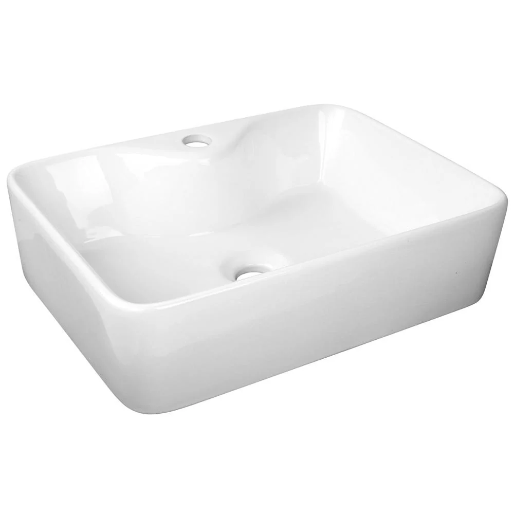 48x38x13.5cm Ceramic Rectangle Sink Bowl - White - Nurns