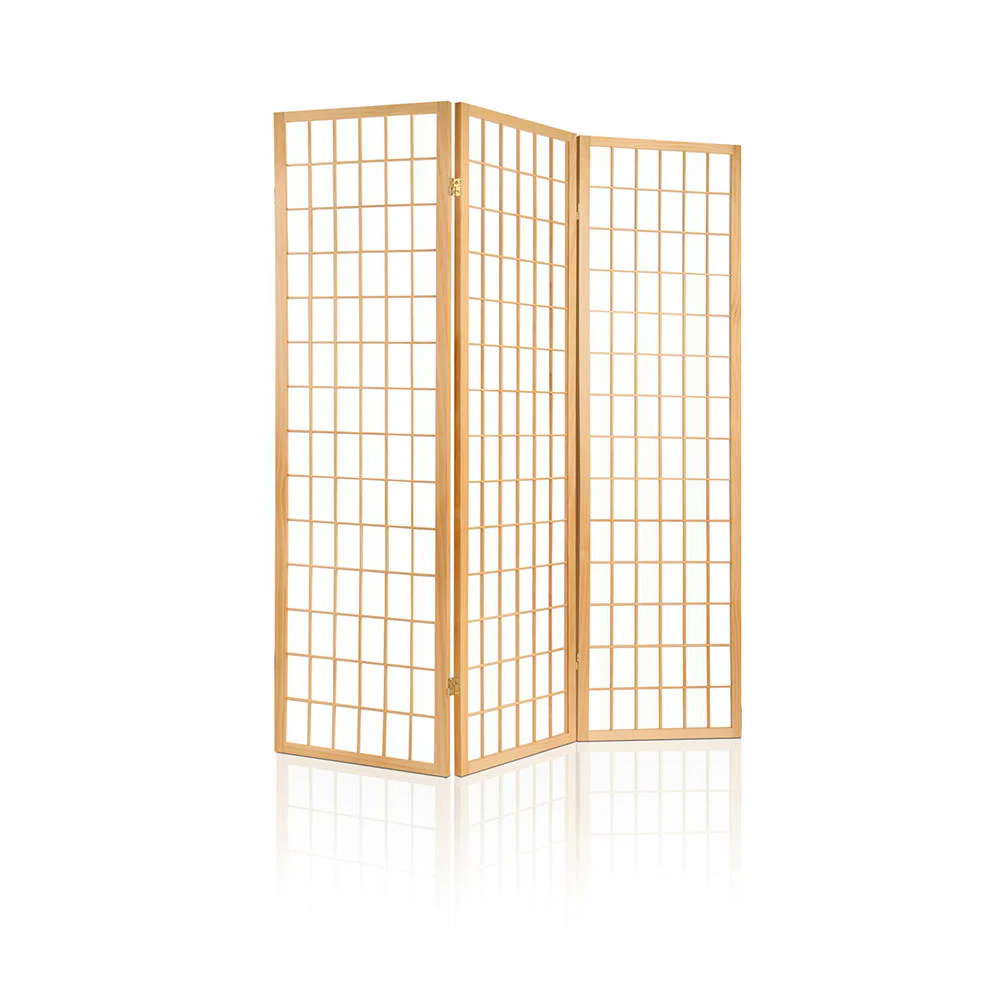 3 Panel Room Divider Screen 131x179cm - Natural - Nurns