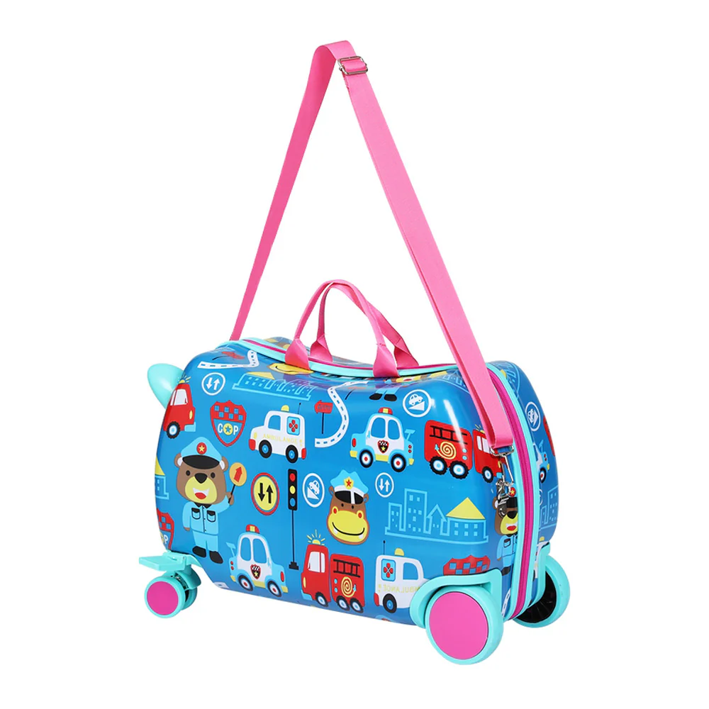 17inch Kids Ride On Luggage Children Suitcase Trolley Travel - Car - Nurns