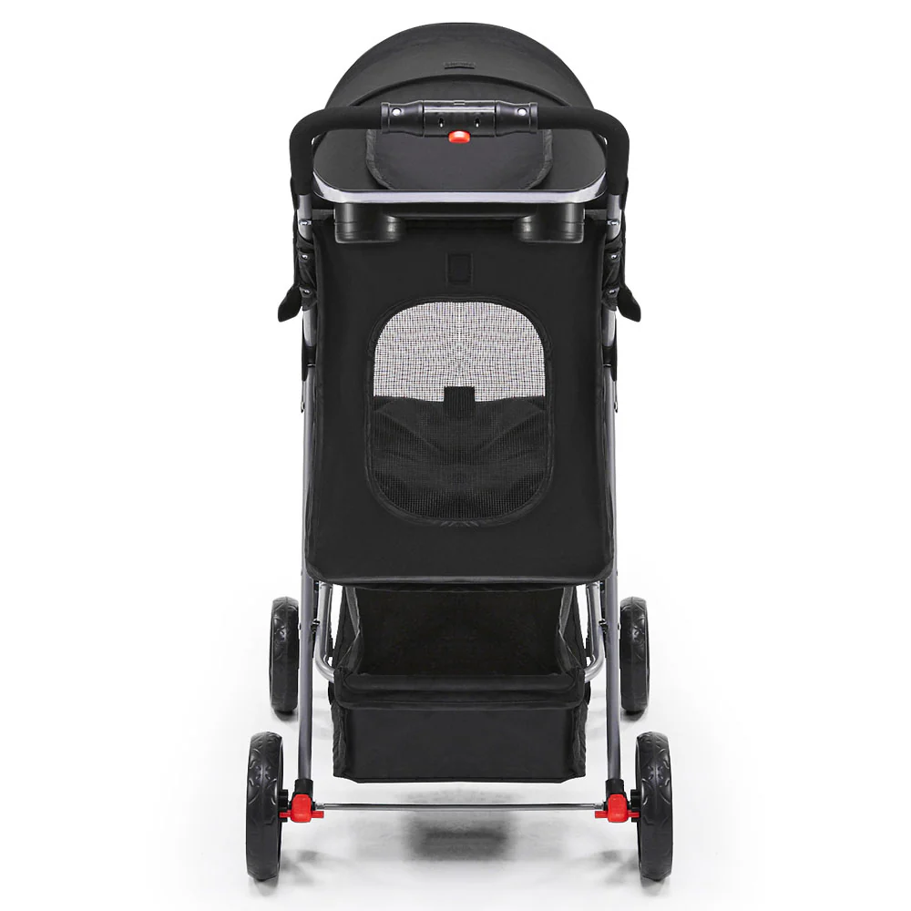 4 Wheel Pet Stroller - Black - Nurns