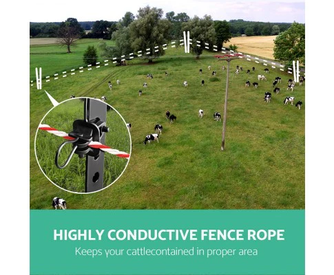 500m Stainless Steel Polywire Poly Tape Electric Fence - Nurns