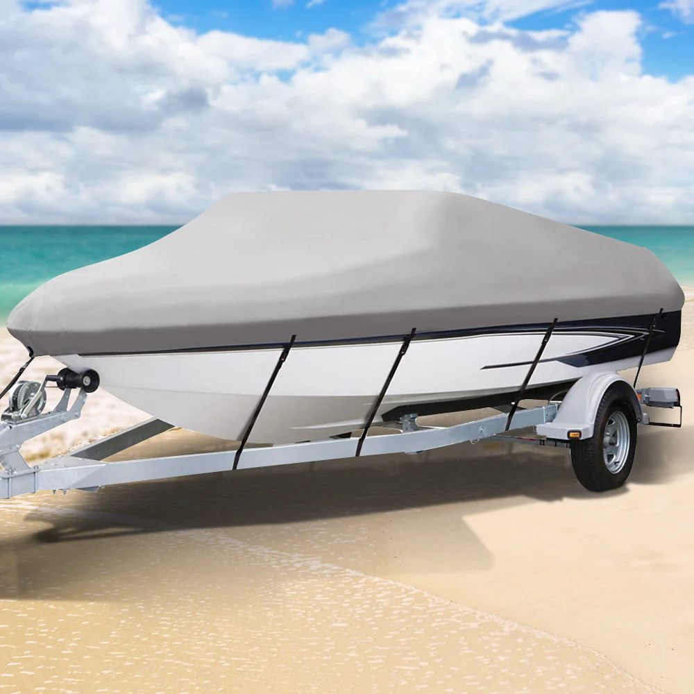 14 - 16 foot Waterproof Boat Cover - Grey - Nurns