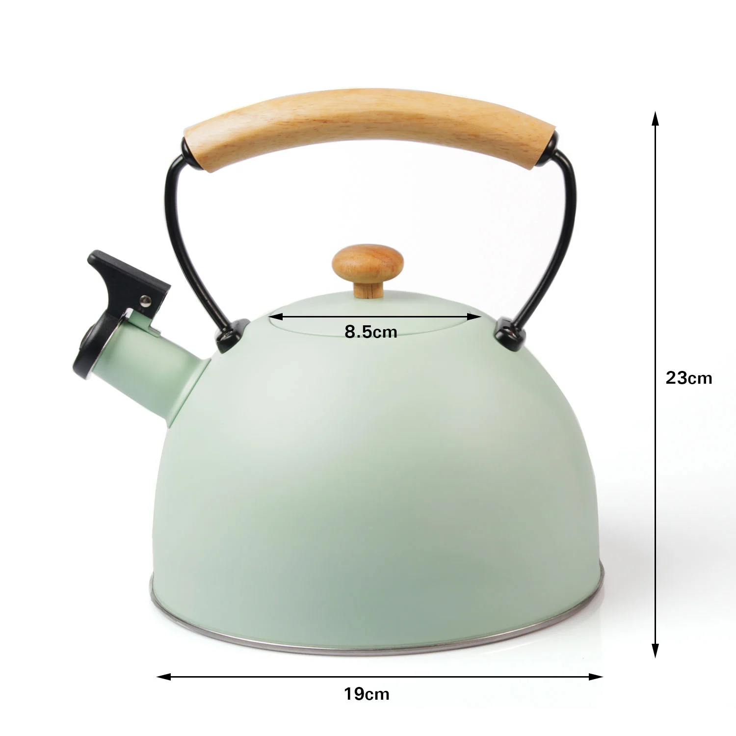 3 Liter Tea Whistling Kettle Stainless Steel Modern Whistling Tea Pot for Stovetop - Nurns