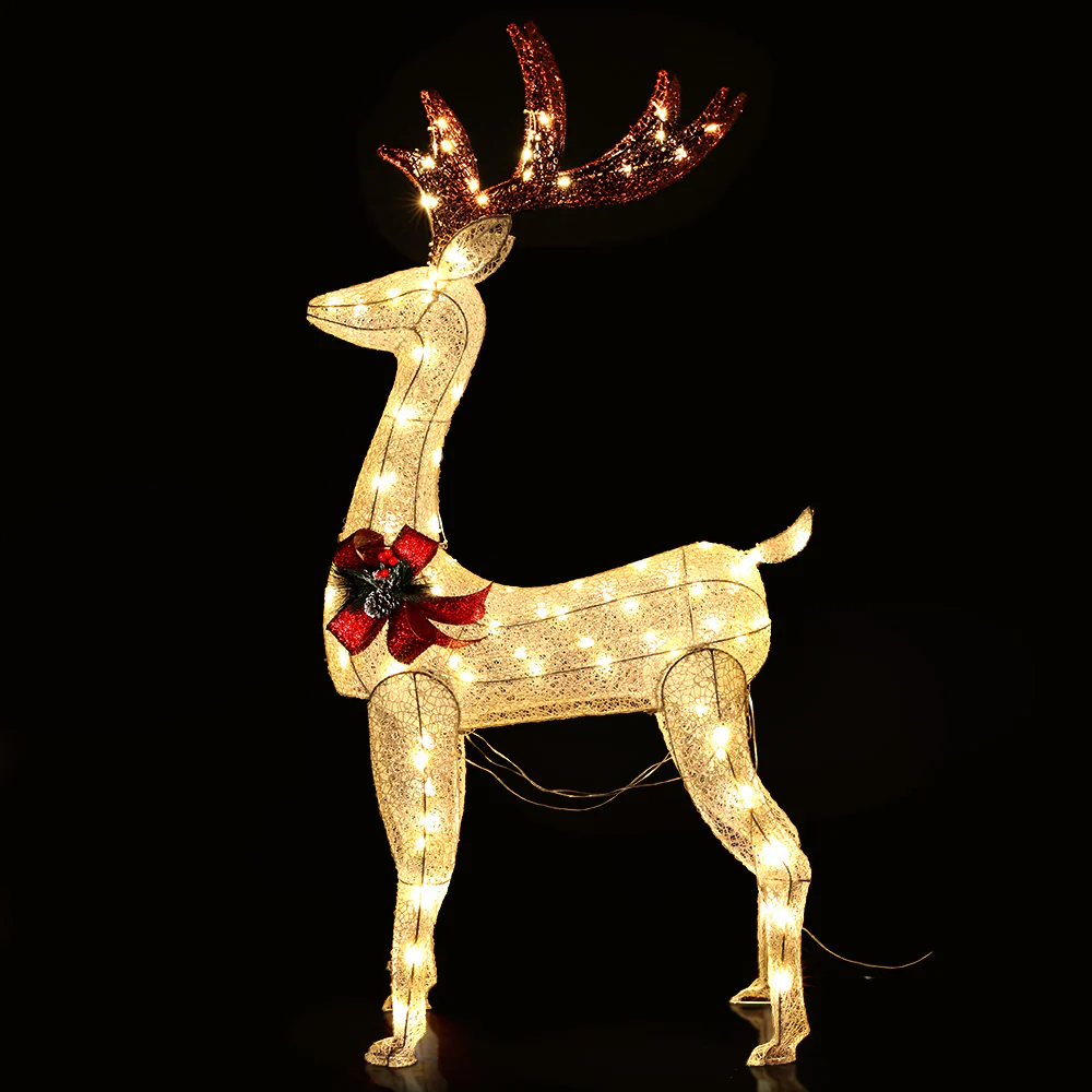 1.5M Christmas Lights Reindeer 100 LED Decorations - Nurns