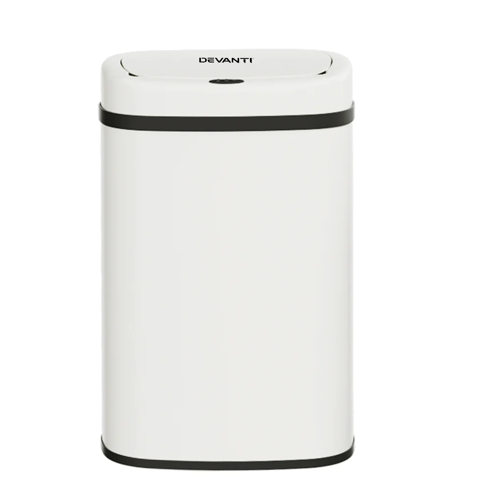 50L Sensor Bin Motion Rubbish Automatic - White - Nurns