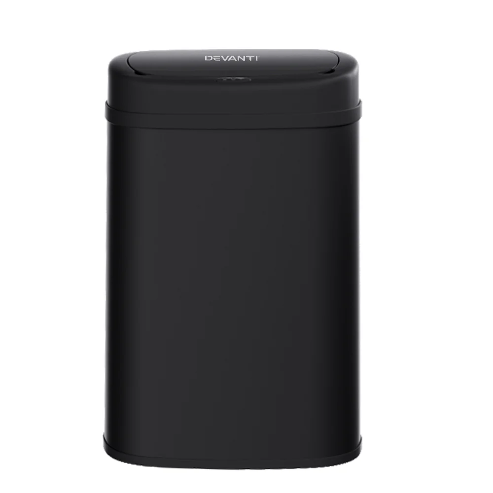 50L Sensor Bin Motion Rubbish Automatic - Black - Nurns