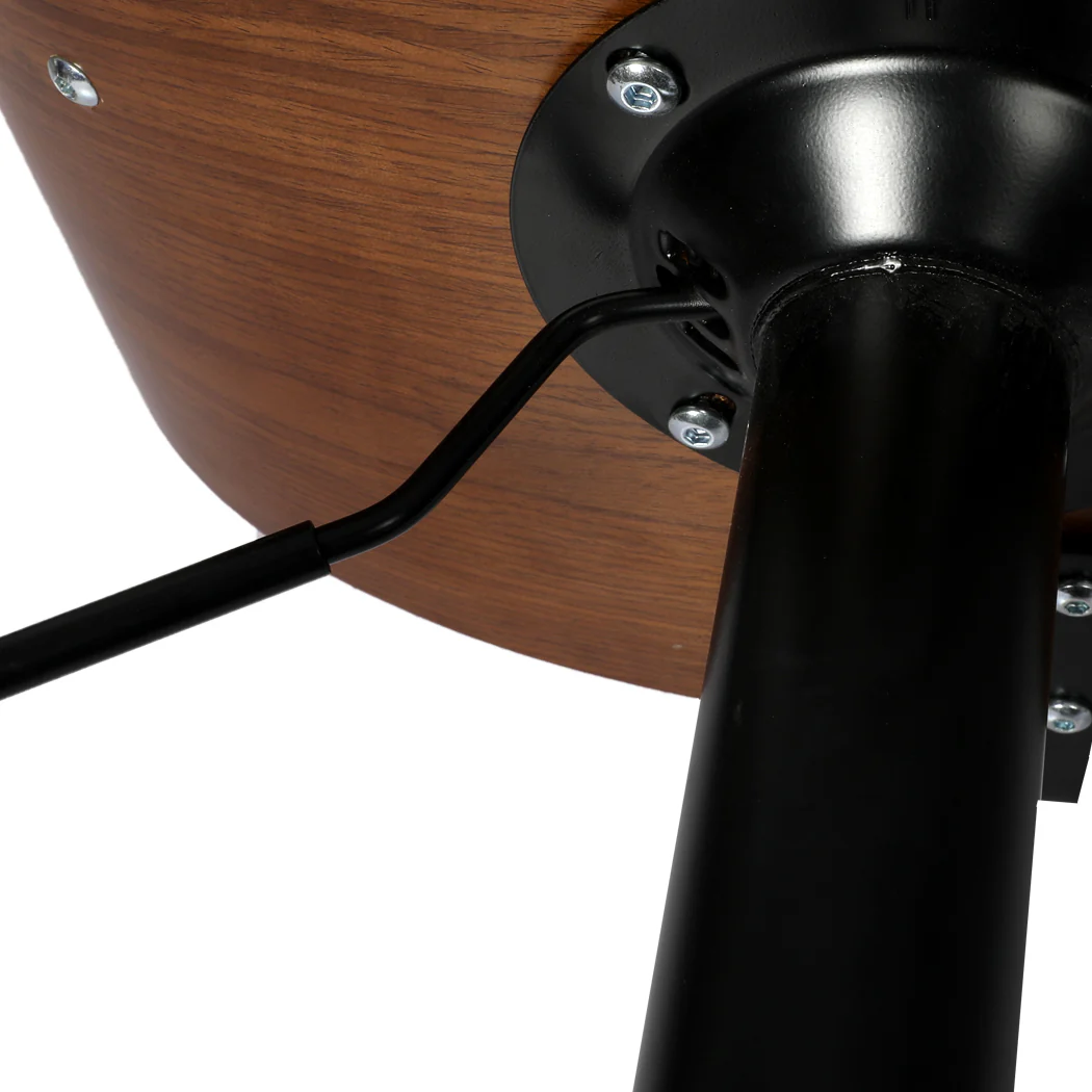 113.5cm Copenhagen Bar Stools Kitchen Gas Lift Wooden Beech Stool Chair Swivel Barstools - Black - Nurns