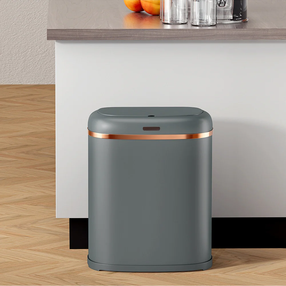 38L Motion Sensor Bin Rubbish Automatic Grey - Nurns
