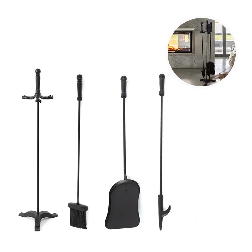 4-Piece Fireplace Tool Set - Nurns