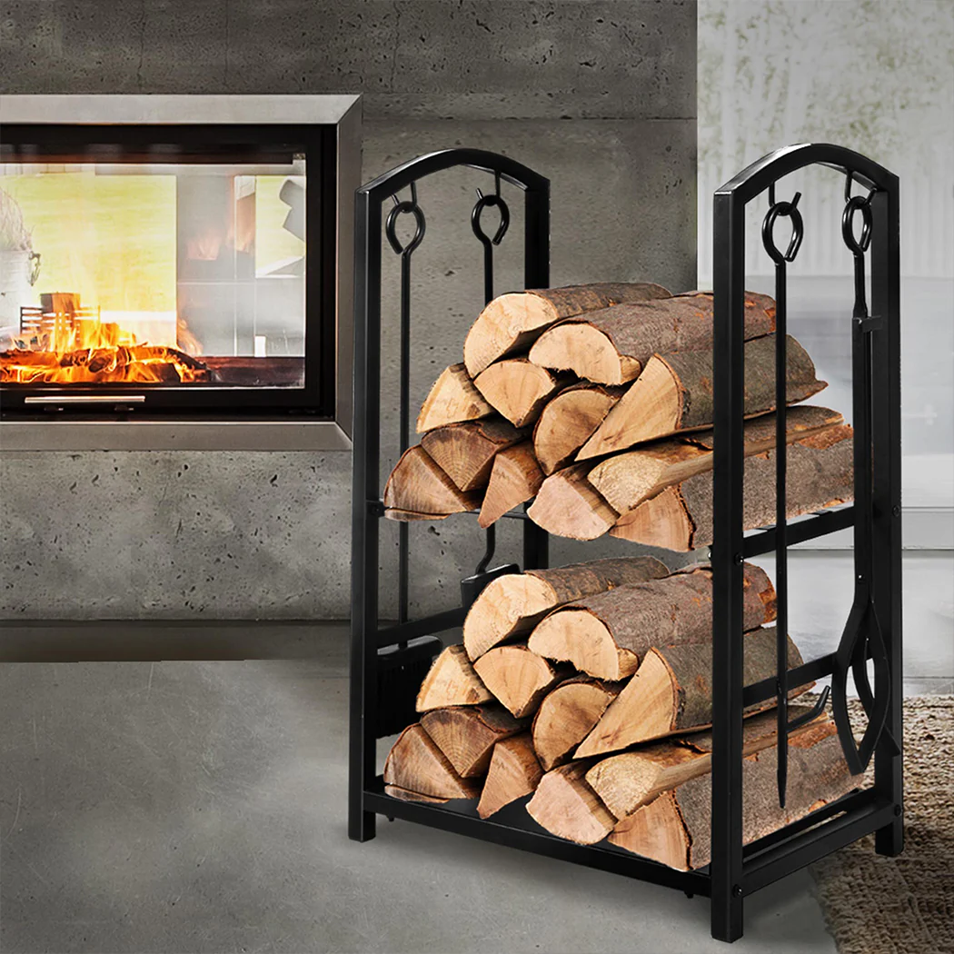 5-in-1 Multifunctional Fireplace Rack Firewood Rack - Nurns