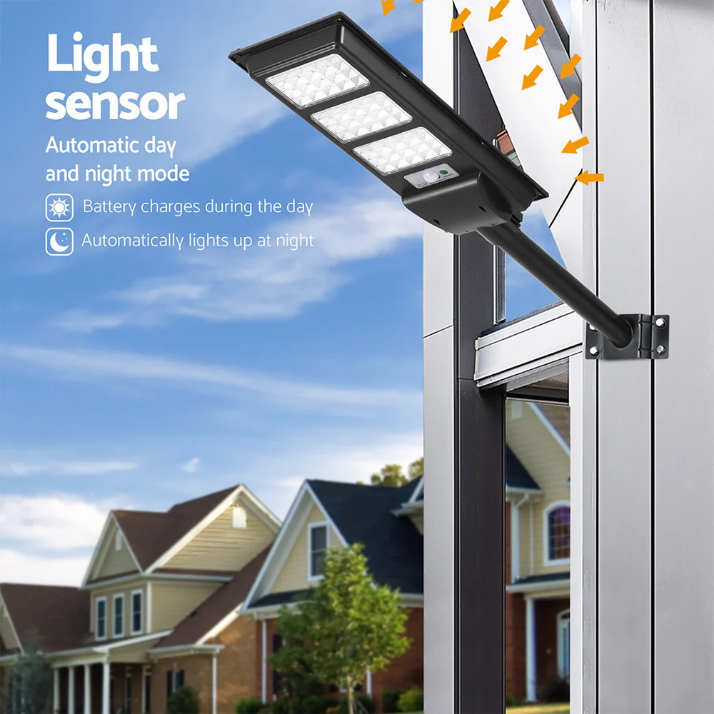 240 LED Solar Street Light Flood Motion Sensor Remote - Nurns