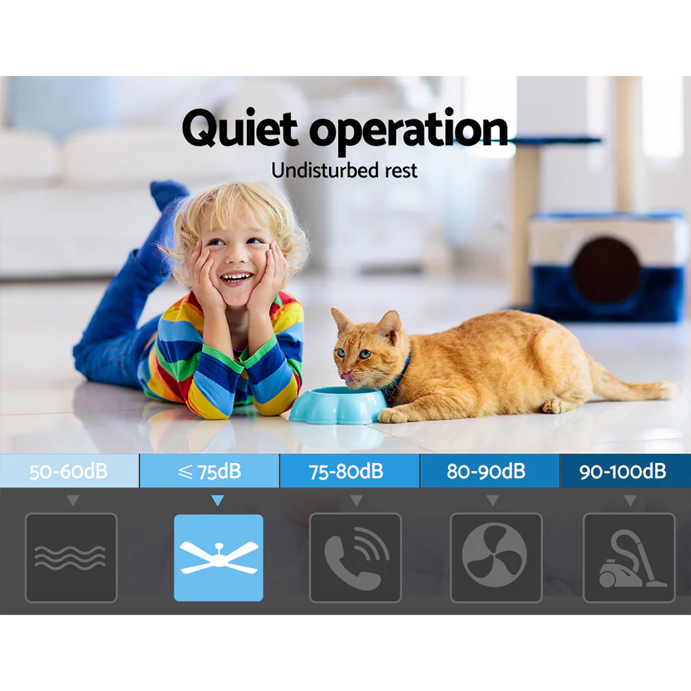 52'' Ceiling Fan With Remote Control Fans 3 Wooden Blades Timer 1300mm - Nurns